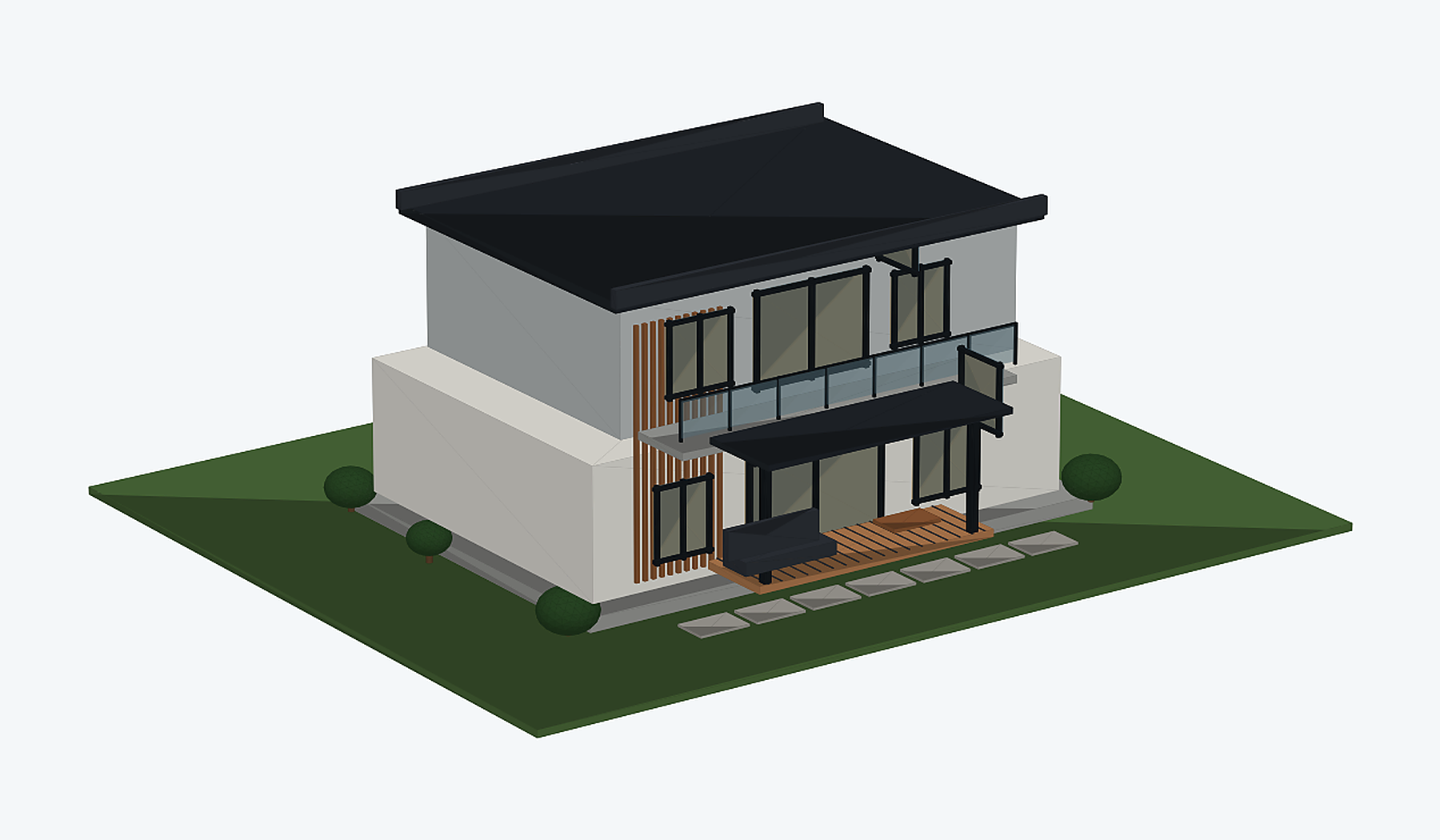 128 m² İki Katlı Prefabrik Ev